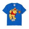 Blue Digging Bear & Butterfly Kid's Printed T Shirt