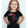 Black Girl Spiderman with captain america's shield Kid's Printed T Shirt