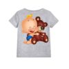 Grey Baby with Teddy Kid's Printed T Shirt