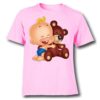Pink Baby with Teddy Kid's Printed T Shirt