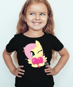 Black Girl heart & girl Kid's Printed T Shirt