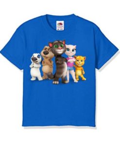 Blue Talking tom's team Kid's Printed T Shirt