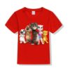 Red Talking tom's team Kid's Printed T Shirt