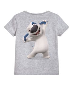 Grey Style pose dog Kid's Printed T Shirt