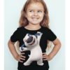 Black Girl Style pose dog Kid's Printed T Shirt