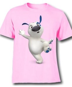 Pink one leg dog Kid's Printed T Shirt