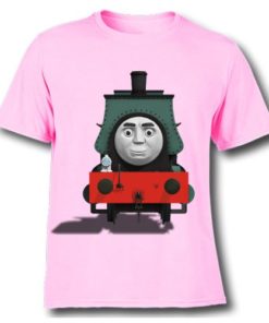 Pink angry train Kid's Printed T Shirt