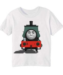 White angry train Kid's Printed T Shirt