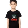 Black Boy angry train Kid's Printed T Shirt
