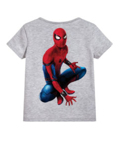 Grey sitting spider man Kid's Printed T Shirt