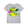 Grey china dragan in green Kid's Printed T Shirt