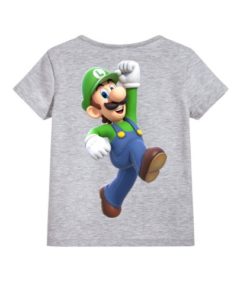 Grey Super Mario Kid's Printed T Shirt