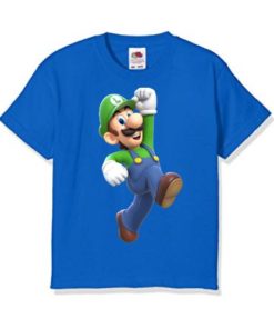 Blue Super Mario Kid's Printed T Shirt
