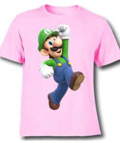 Pink Super Mario Kid's Printed T Shirt