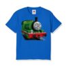 Blue Smiley Train Kid's Printed T Shirt