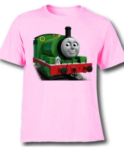 Pink Smiley Train Kid's Printed T Shirt