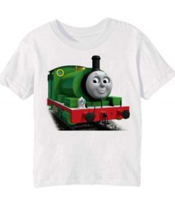 White Smiley Train Kid's Printed T Shirt