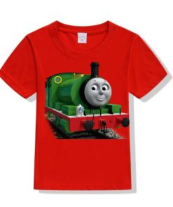 Red Smiley Train Kid's Printed T Shirt