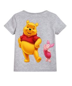 Grey Teddy & Rabbit Kid's Printed T Shirt