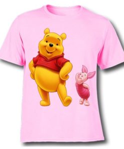Pink Teddy & Rabbit Kid's Printed T Shirt