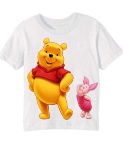 White Teddy & Rabbit Kid's Printed T Shirt