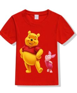 Red Teddy & Rabbit Kid's Printed T Shirt