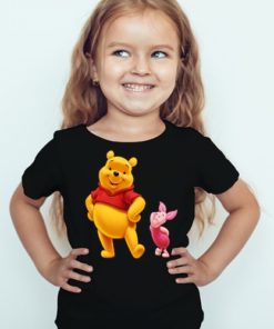 Black Girl Teddy & Rabbit Kid's Printed T Shirt