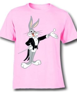 Pink Musician Rabbit Kid's Printed T Shirt