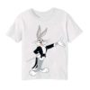 White Musician Rabbit Kid's Printed T Shirt