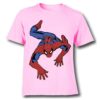 Pink Crawling Spider Man Kid's Printed T Shirt
