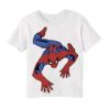 White Crawling Spider Man Kid's Printed T Shirt
