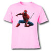 Pink Port Spiderman Kid's Printed T Shirt