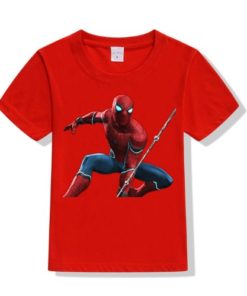 Red Port Spiderman Kid's Printed T Shirt