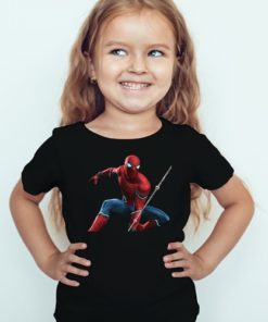 Black Girl Port Spiderman Kid's Printed T Shirt