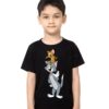 Black Boy Jerry on tom's head Kid's Printed T Shirt