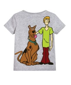 Grey Scooby with Shaggy Kid's Printed T Shirt
