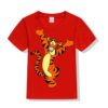 Red Dancing Tiger Kid's Printed T Shirt