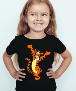 Black Girl Dancing Tiger Kid's Printed T Shirt