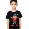 Black Boy Cartoon Kid's Printed T Shirt