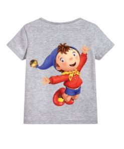 Grey Flying Cartoon Kid's Printed T Shirt
