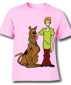 Pink Scooby with Shaggy Kid's Printed T Shirt