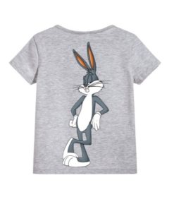 Grey Posing Rabbit Kid's Printed T Shirt