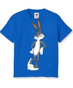 Blue Posing Rabbit Kid's Printed T Shirt