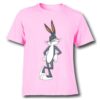 Pink Posing Rabbit Kid's Printed T Shirt