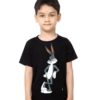 Black Boy Posing Rabbit Kid's Printed T Shirt