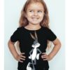 Black Girl Posing Rabbit Kid's Printed T Shirt