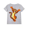 Grey Dancing Tiger Kid's Printed T Shirt