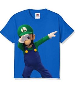Blue Dancing Mario Kid's Printed T Shirt