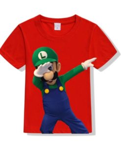 Red Dancing Mario Kid's Printed T Shirt