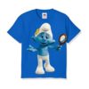 Blue Cartoon Character Bluish Kid's Printed T Shirt